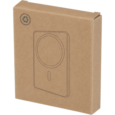 Logotrade profilprodukter bild: Acrab 5 000 mAh 15 W magnetisk trådlös powerbank med 20 W PD – tillverkad av återvunnen plast