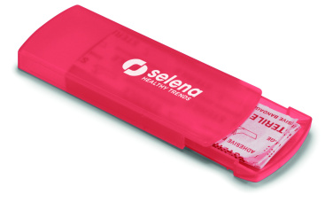 Logotrade profilprodukter bild: Plast etui med plåster