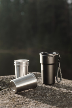 Logotrade kampanjprodukter bild: VINGA Parks RCS återvunnet stål mugg, 4 st, 250 ML