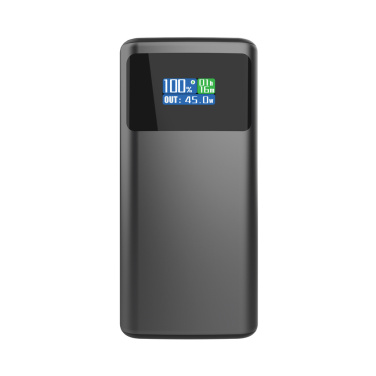 Logotrade kampanjprodukter bild: Quantom RCS ultrasnabb PD45W 10.000mAh powerbank med display