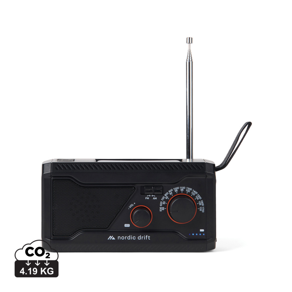 Logotrade profilreklam bild: Nordic Drift Titan IPX4 multifunktionsradio 400 mAh