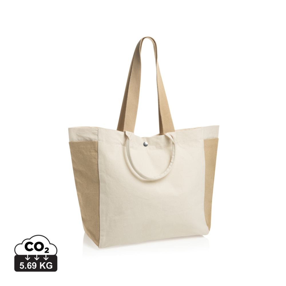 Logotrade reklamprodukter bild: BEAU AWARE™ 400 gsm återvunnen canvas allround shoppingväska
